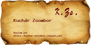 Kuchár Zsombor névjegykártya